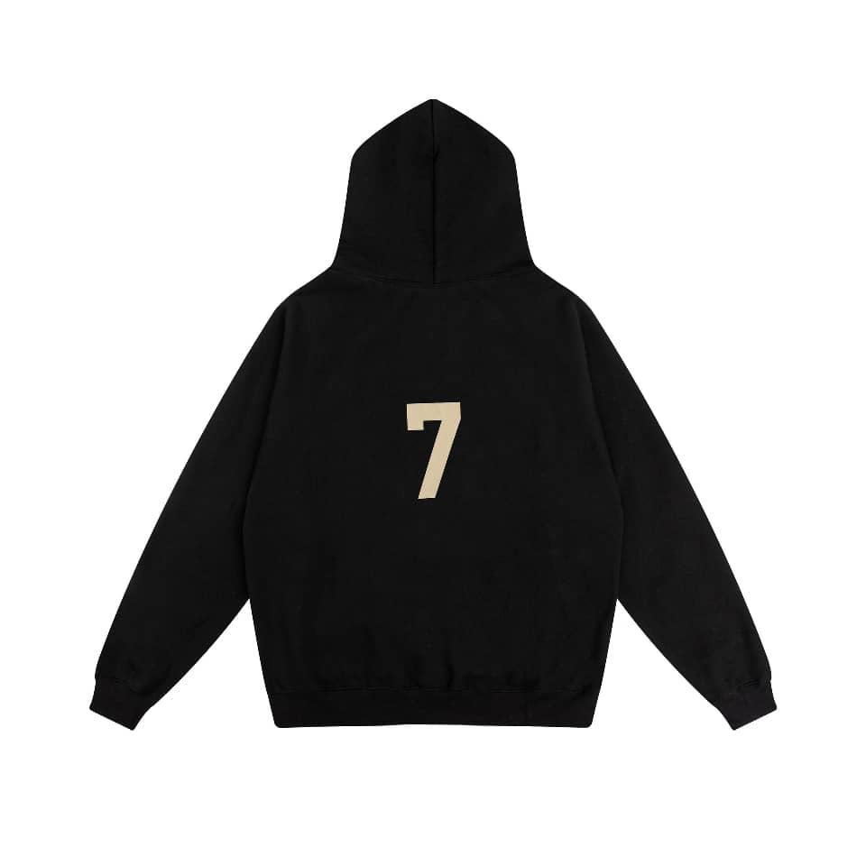 Men's Oversized Number Graphic Heavyweight Fleece Hoodie